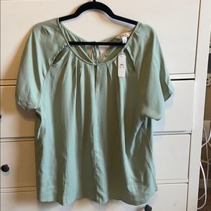 SOLD Charming Charlie’s Seafoam Cutout Blouse- XL